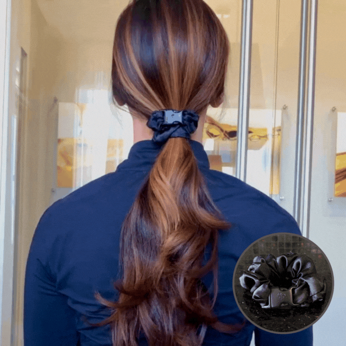 The Midnight Hold: Recycled Satin Scrunchie